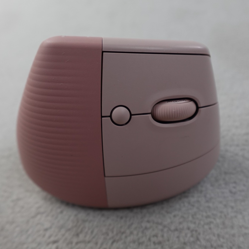 Logitech Lift Vertical Ergonomic Wireless Mouse Pink Bluetooth USB Receiver